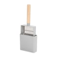 thumbnail image 5 of Furrbby Covered Cat Litter Boxes, Large High Side Stainless Litter Box Grey, 5 of 10
