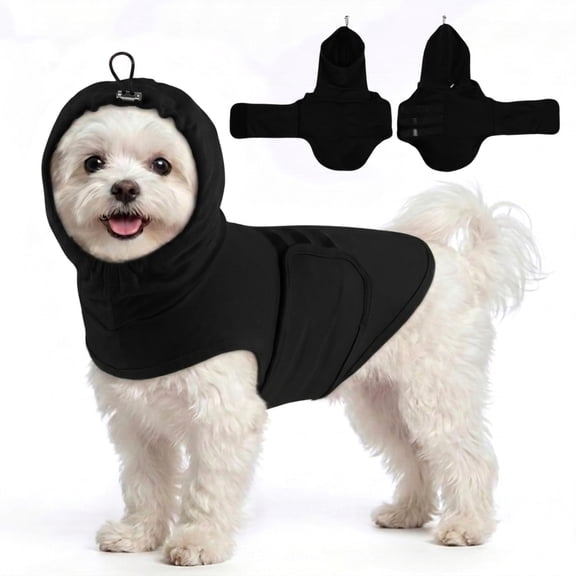 Anxiety Vest for Small Dogs | Dog Calming Vest for Separation,Soft Dog Anxiety Shirt,Anxiety Jacket for Dogs with Ear Wrap to Reduce Noise Stress,Fireworks,Thunderstorm