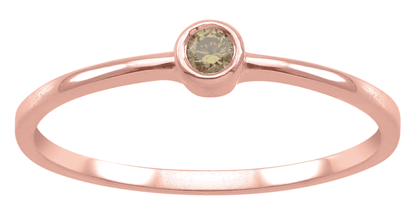 Personalized Bezel set Birthstone ring in 10k Gold by Jewlster