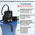 thumbnail image 3 of Cargador HIENADTOR de 30 V para taladro de uñas Medicool Pro Power 20k, 3 of 8