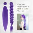 thumbnail image 6 of Long Purple Braiding Hair Pre Stretched Synthetic Braiding Hair Extensions for Braids, Purple Hair Extensions for Stage Party Halloween Costume Cosplay, 6 of 10