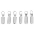 thumbnail image 1 of Metal Zipper Head, Rustproof 6Pcs Zipper Pull Tab  For Handbags Silver, 1 of 8