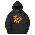thumbnail image 5 of Spazoro Girls Hooded Sweatshirts, Cute Print Fashion Long Sleeve Soft & Comfy Fall Winter Tops for Girls Black Size 11 T, 5 of 6
