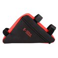 thumbnail image 2 of Dwawoo Triangle Frame Bag, Front Saddle Cycling Storage Frame Pouch (Black&Red), 2 of 4