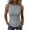*Gray, variant on Women's Ribbed Knit Racerback Tank Top, Ladies' Crew Neck Sleeveless Side Slit Cami, Casual Stretchy Basic Tee For Women,White,S-2XL