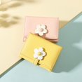 thumbnail image 4 of Simple And Cute Small Flower Student Wallet, Fashionable Three-fold Ladies Wallet Pink, 4 of 5