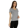 thumbnail image 2 of Inkmeso Womens Short Sleeve V-Neck Shirts Casual Regular Fit Tee T-Shirt Basic Tops, 2 of 7