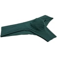 thumbnail image 3 of Botmois Men Stripe Thin Ice Silk Bikini Briefs Panties Enhance Pouch Underwear Underpants Dark Green L, 3 of 3