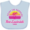 thumbnail image 3 of Inktastic Summer Enjoy the Sunshine Fort Lauderdale Florida in Pink Boys or Girls Baby Bib, 3 of 4