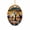 African Safari, variant on Tampa Florida Oval Ceramic Ornament, Travel Souvenir Keepsake