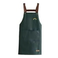 thumbnail image 2 of Yesbay Cooking Apron Waterproof Wide Application with Pockets Oil Proof PVC Apron for Home, 2 of 8