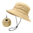 thumbnail image 4 of Under$5 Sun Hat Unisex Waterproof Packable Bucket Hat Wide Brim Outdoor Sun Hat with Wind Strap Lightweight Fisherman Cap Gsakboxl, 4 of 4