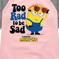 thumbnail image 3 of Despicable Me Minions - Too Rad To Be Sad - Toddler & Youth Girls Raglan Graphic T-Shirt, 3 of 5
