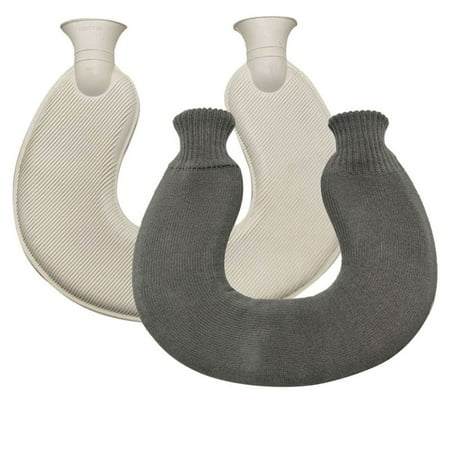 1L Soft Winter Hand Warmer Hot Water Bag Stress Pain Reliever Warm U-Shape Hot Water Bottle Neck & Shoulder Fleece Warmer 5