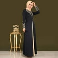 thumbnail image 3 of Muslim Black Robe Long Sleeve Cardigan Kaftan Elegant Dresses, 3 of 4