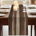 thumbnail image 3 of Table Runners 36 Inches Long Dress Scarves, Brown Wooden Farmhouse Kitchen/Dining Table Runner, Short Coffee Tablerunners, Vintage Farmhouse Retro Art 13x36 Inch, 3 of 9