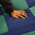 thumbnail image 6 of BSHTI 63.39" Velvet Convertible Futon Sofa Bed with 5-Position Adjustable Backrest , Twin Size Couch Sleeper Sofa for Living Room, Bedroom, Dormitory Navy blue&Green, 6 of 10