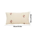 thumbnail image 3 of Qiweii Embroidered Rose Flower Pillows, Sofa Bed Lumbar Head Support Cushions, Simple Pillowcases Holiday Gifts, 3 of 6