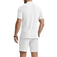 thumbnail image 4 of Clossjun Summer Beach Outfits 2 Piece Short Sleeve Shirts for Male Shorts Vacation Outfits Sets for Men, 4 of 6