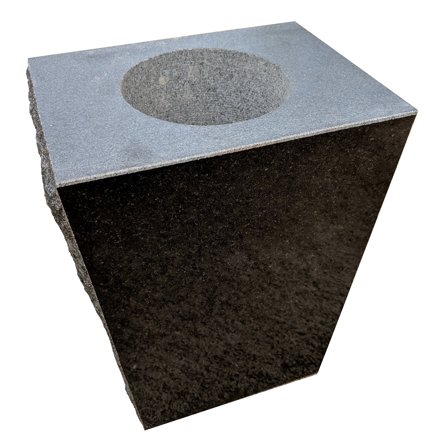 Granite Vase Tapered 8" x 6"x10" Jet Black