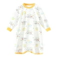 thumbnail image 1 of Hiiyo Robe de Nuit à Manches Longues à Col Ras du Cou pour Bébés Garçons et Filles en Coton, Tailles 3M-4T, 1 of 3