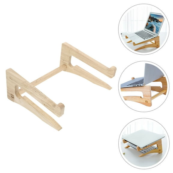 FRCOLOR 1Pcs Ergonomic Khaki Laptop Riser for Users with Laptops 14.3-19 Inches and Heat Dissipation