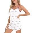thumbnail image 4 of ClodeEU Womens Cute Printed Pajama Sets ,Soft Tank Top and Elastic Waist Shorts Lounge Set Red 10,Womens Plus XXL, 4 of 4