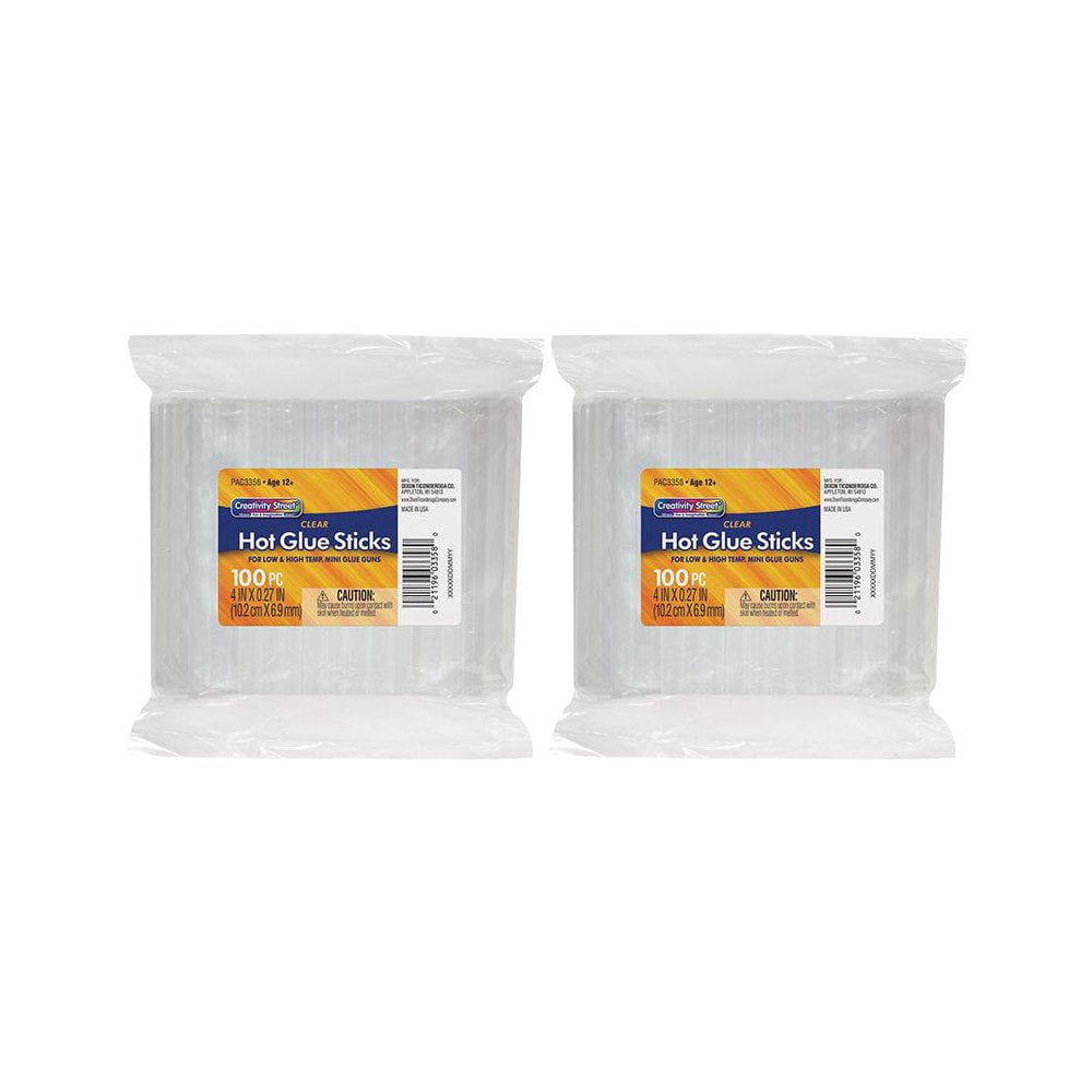 Pacon CK-3358-2 Creativity Street Glue Sticks Bonus Bag - 100 Piece - Pack of 2
