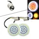 thumbnail image 3 of Luz indicadora de señal de giro para motocicleta 1156 1157, insertos LED estilo bala de 2", luces de panel, lámpara para Harley Dyna Sportster Softail, 3 of 4