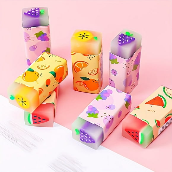 3pcs Cute Cartoon Erasers For Kids - Perfect School & Office Supplies, Ideal Student Prizes And Gifts