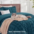 thumbnail image 4 of U by Bedsure King Tufted Boho Comforter Set, 3 Pieces Farmhouse Shabby Chic Embroidery Green Bed Set, Soft Jacquard Comforter for All Seasons, Tahitian Tide, 4 of 9