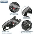 thumbnail image 3 of Unique Bargains Front Left Rear Left Interior Door Handle Black Gray Fit for Hyundai Elantra 2011-2016 No.826103X000RY, 3 of 7