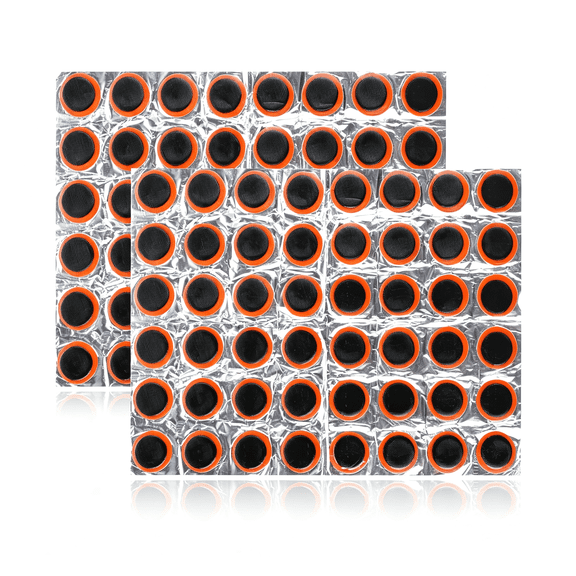 LADYGYM 96Pcs Rubber Bike Tire Patches, Rubber Patch Outdoor Cycling Bicycle Tire Tool, Bicycle Inner Tube Puncture Patch for Motorcycle Bmx Cycling Mtb Road Mountain Bicycle A3 (Without Glue)