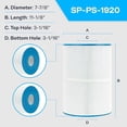 thumbnail image 3 of SpiroPure Replacement for Pleatco PFAB50 Pentair 17-4981 Filbur FC-1920 Unicel C-7678 Hot Tub Spa Pool Filter Replacement Cartridge, 3 of 7