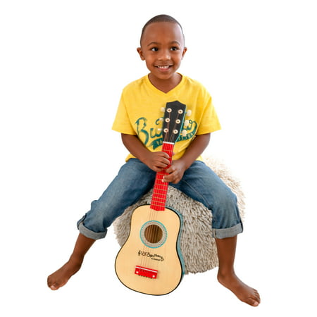 KidKraft Lil' Symphony Wooden Play Guitar, Kids Musical Instrument Toy with Real