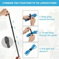 thumbnail image 4 of 10/20/30Pcs Reusable Fastening Cable Straps Cable Tie Adjustable Nylon Hook and Loop Cable Ties Cable Organizer Management Strap Red-T 12x150mm 10Pcs, 4 of 6