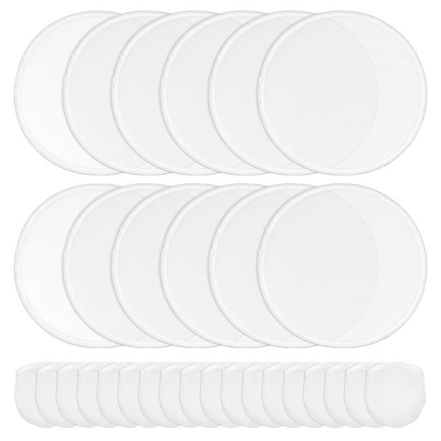 Ventiladores plegables con forma de disco volador BENECREAT, 30 unidades, blancos, con bolsa