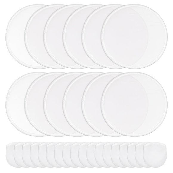 Ventiladores plegables con forma de disco volador BENECREAT, 30 unidades, blancos, con bolsa