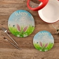 thumbnail image 2 of GZHJMY Easter Cute Bunny Trivet Pot Holder, Round Woven Potholders Set 2PCS-Braided - Coasters - Table Mats 307 for Kitchen Pans Bowl Teapot, 2 of 7
