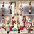thumbnail image 3 of Soumake Nutcracker Soldier Pendant Wooden Nutcracker Hanging Ornament Painted Festive Decoration for Christmas Tree New Year Gifts Party Decor, 3 of 5