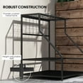 thumbnail image 5 of Outsunny Garden Tool Organizer for Garage, 3 Tier Yard Tool Storage Rack with Hooks, Blue, 5 of 9