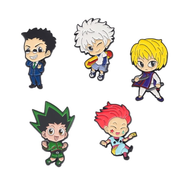 3-5 Unids/Set Anime Genshin Impact Esmalte Pins Broches Demon Slayer JOJO Bojji Nezuko Totoro Broche Solapa Insignia De Dibujos Animados Joyería Para Fans