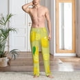 thumbnail image 6 of Lsque Bright Lemons Print Men's Pajama Pants, Lounge Pant - Comfortable Home Wear,Elastic Waistband, Stylish Design-X-Large, 6 of 9