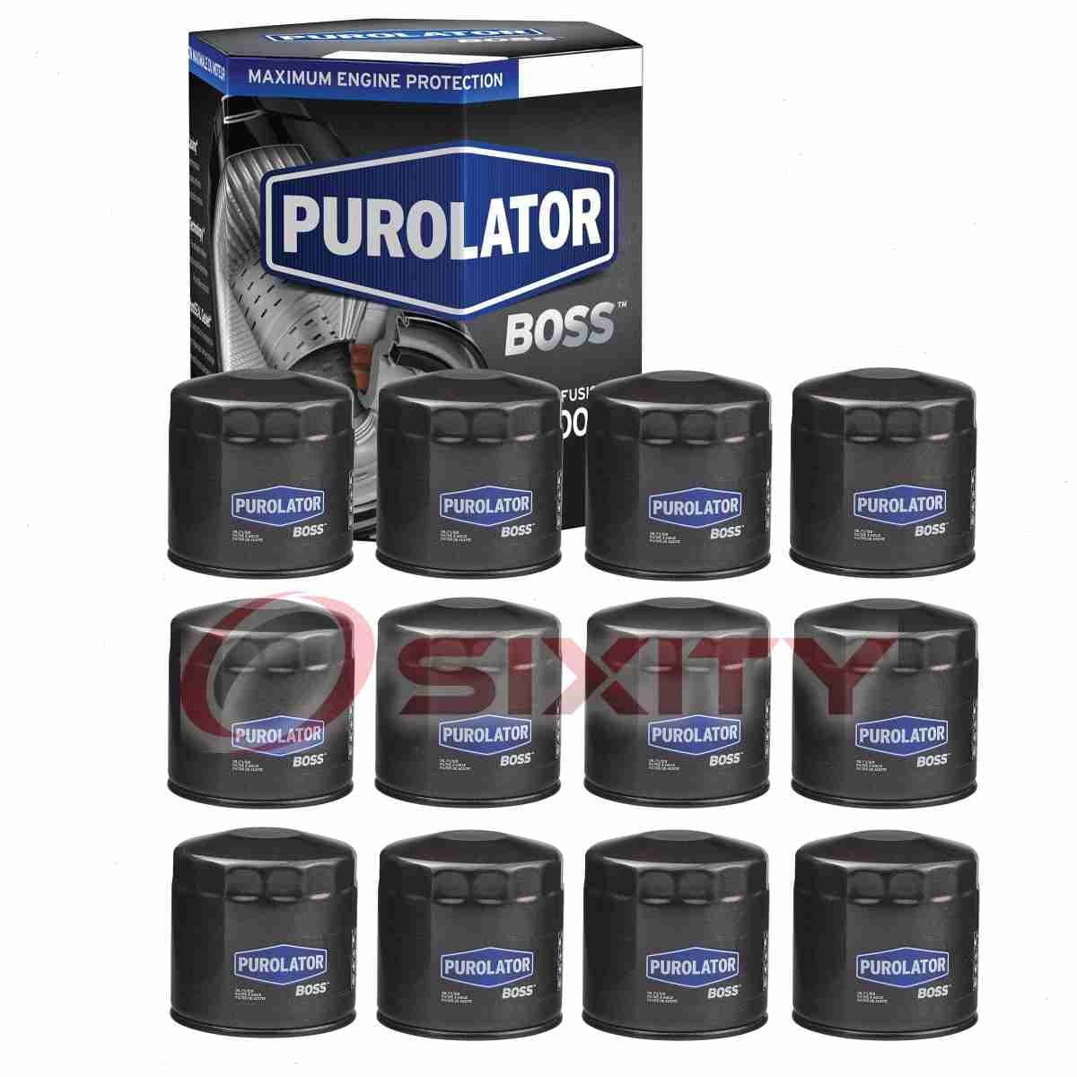 12 pc Purolator BOSS PBL24651 Engine Oil Filters for Oil Change Lubricant Filters Fits select: 1994-2014 FORD F150, 2008-2012 DODGE RAM 1500