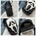 thumbnail image 3 of Bolso bandolera para hombre y mujer, divertido bolso de hombro con diseño de calavera fantasma, bolso bandolera de piel sintética para teléfono móvil, 3 of 6