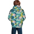 thumbnail image 2 of KLL Unisex Kids Boys Girls Hooded Pocket Pullover Hoodies-Tropical Floral, 2 of 6