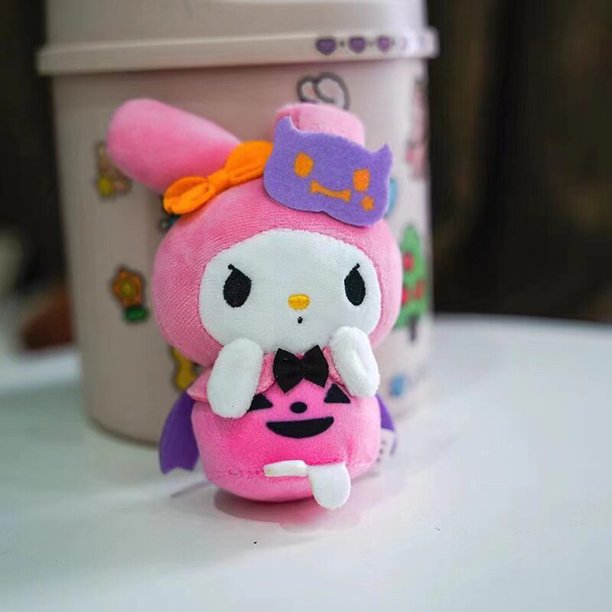 Kulomi-Llavero de dibujos animados para Halloween, muñeco de Peluche de 10cm con capa de Diablo y fantasma