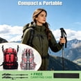 thumbnail image 3 of IC ICLOVER Pair 2 Trekking Poles Lightweight Aluminum Hiking Poles with Quick Adjustable Flip Locks, Collapsible Walking Sticks for Women, Men & Seniors, Black, 3 of 7