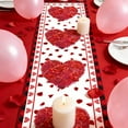 thumbnail image 5 of Valentine's Day Heart Table Runner 72 x 13 Inch Decorations, Red Cloth Hearts Pattern Table Cover for Romantic Special Night, Anniversaries, Engagement, Kitchen Dining Fireplace Mantel Decor, 5 of 5