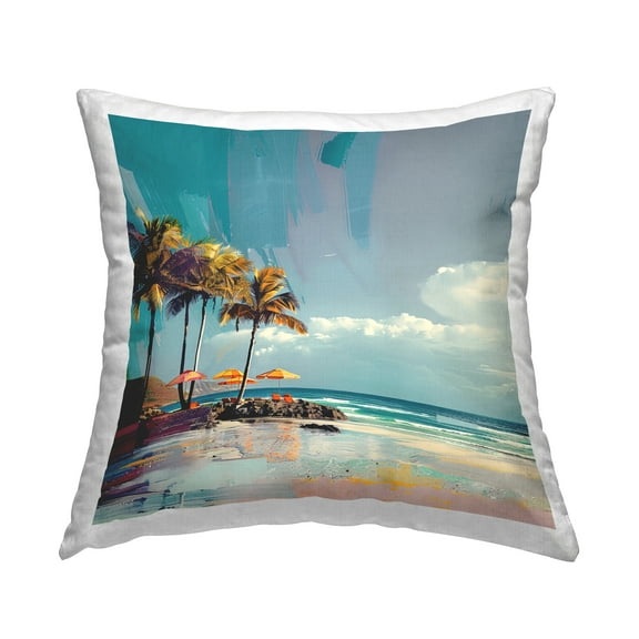Stupell Industries Contemporary Shoreline Bliss Decorative Printed Throw Pillow Design by Irena Orlov.